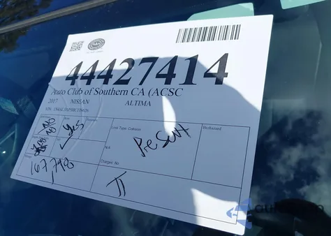 2017 Nissan Altima 2.5/2.5 S/2.5 Sl/2.5 Sr/2.5 Sv z USA, uszkodzony, nr VIN 1N4AL3AP5HC116626